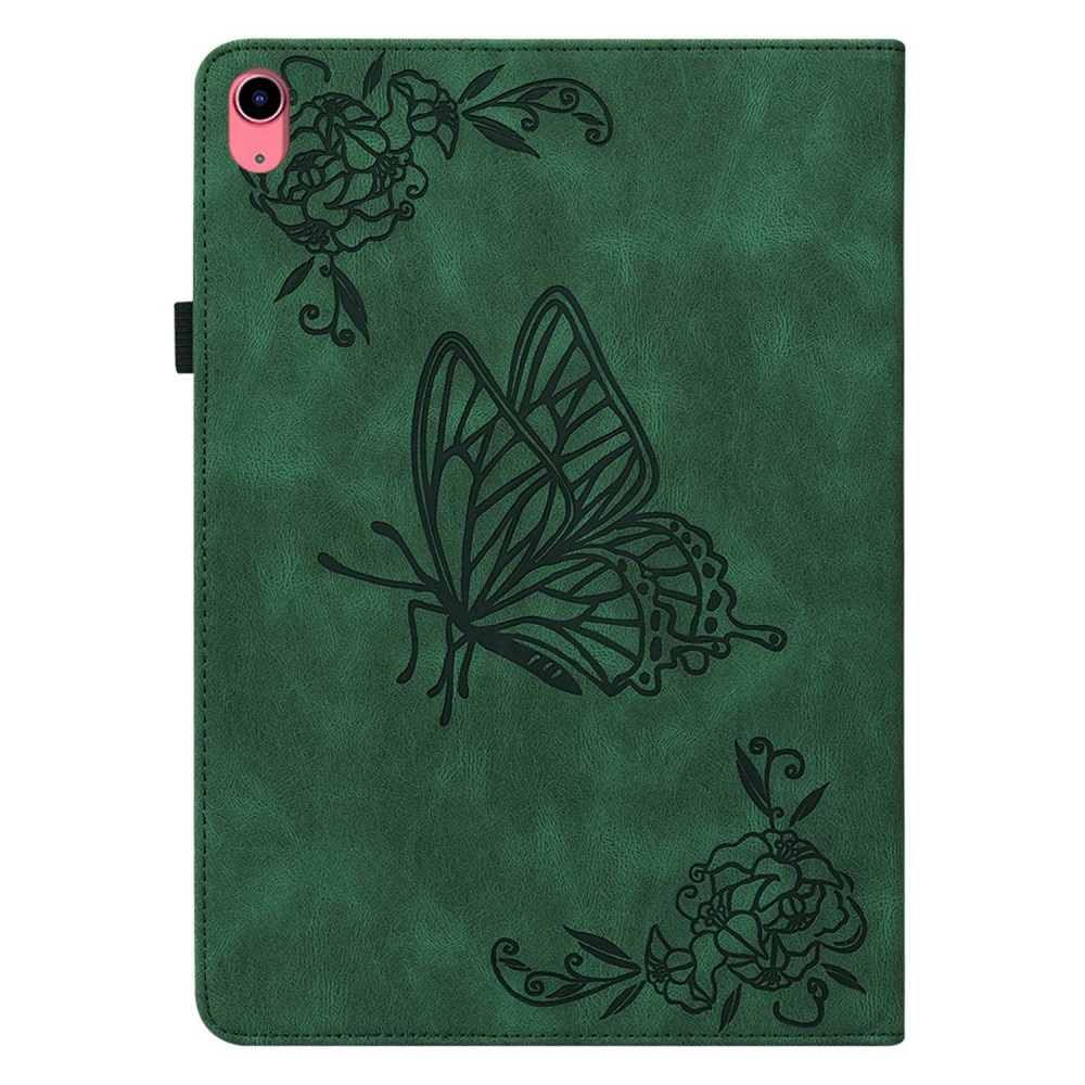 iPad 10.9 10th Gen (2022) Handytasche Schmetterling grün