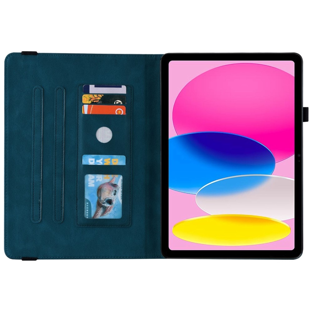 iPad 10.9 10th Gen (2022) Handytasche Schmetterling blau