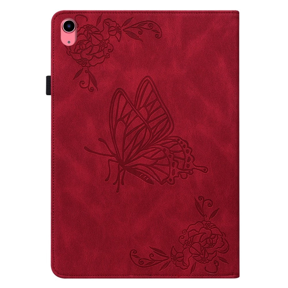 iPad 10.9 10th Gen (2022) Handytasche Schmetterling rot