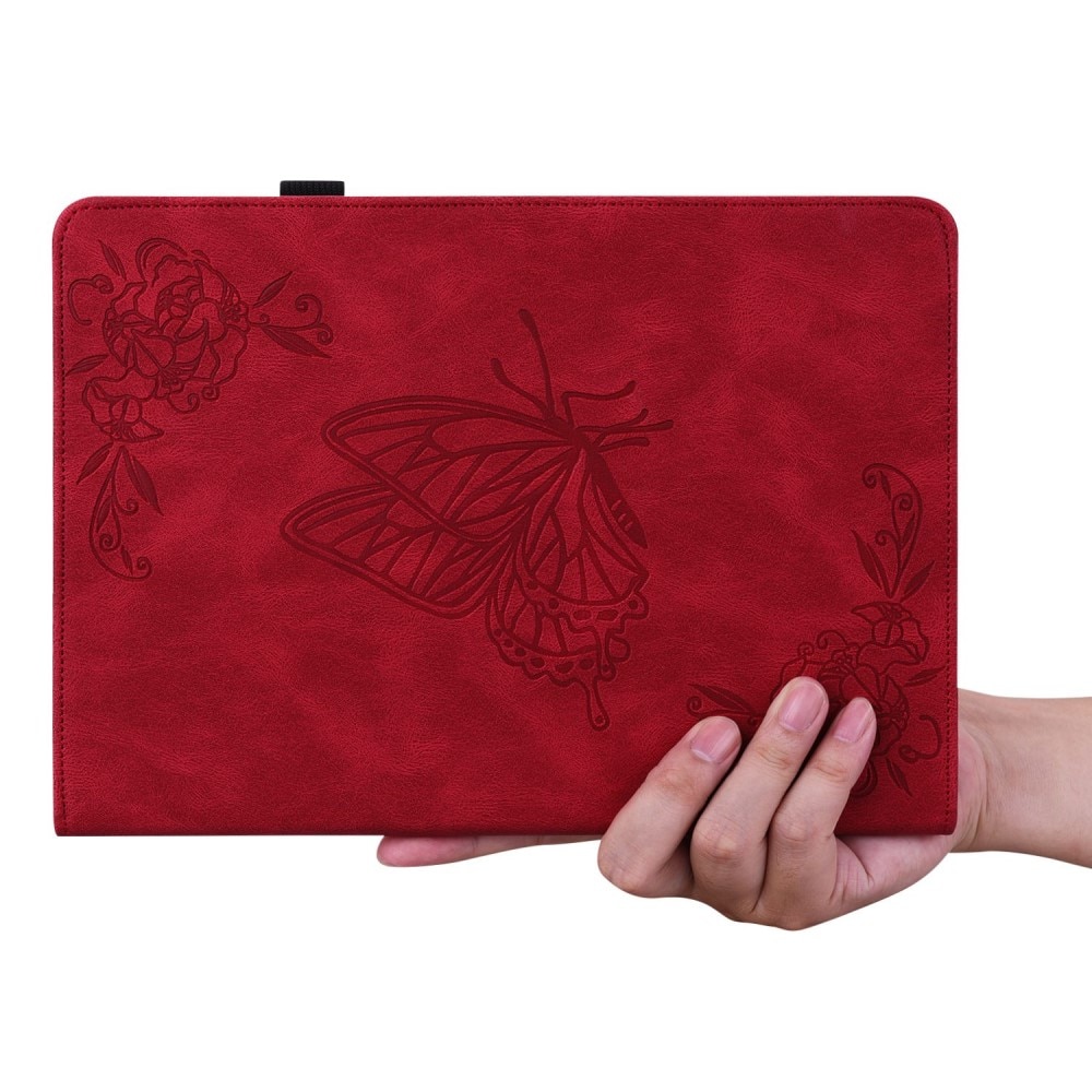 iPad 10.9 10th Gen (2022) Handytasche Schmetterling rot