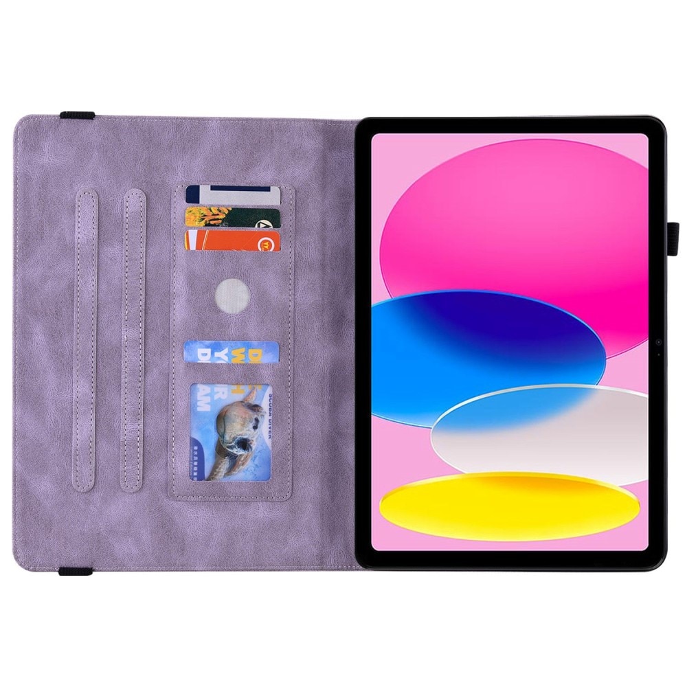 iPad 10.9 10th Gen (2022) Handytasche Schmetterling lila