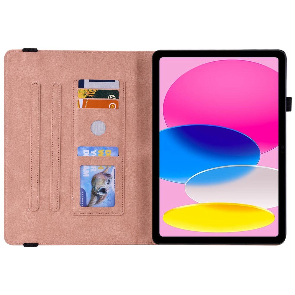 iPad 10.9 10th Gen (2022) Handytasche Schmetterling rosa