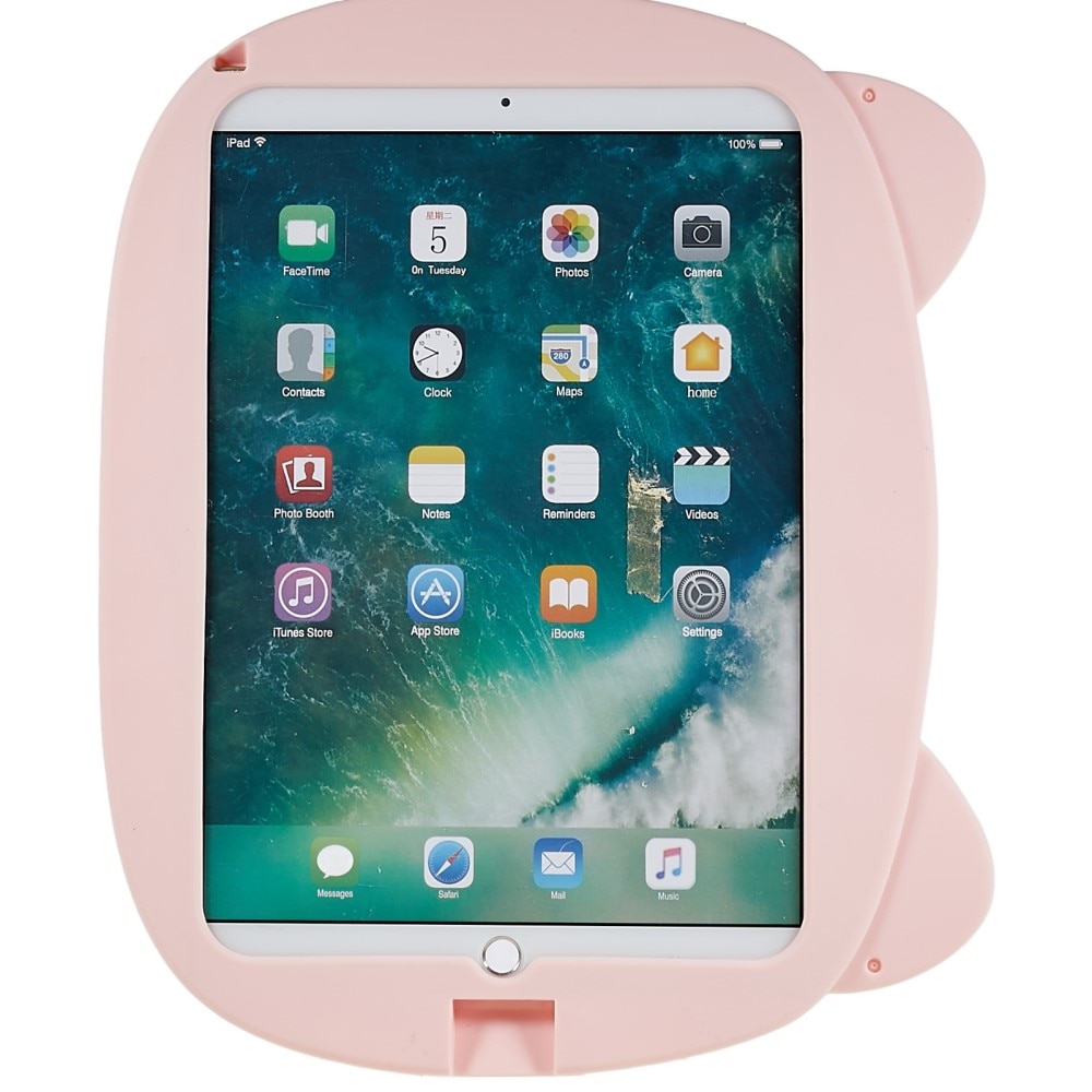 iPad 10.2 7th Gen (2019) Schweinehülle aus Silikon für Kinder rosa