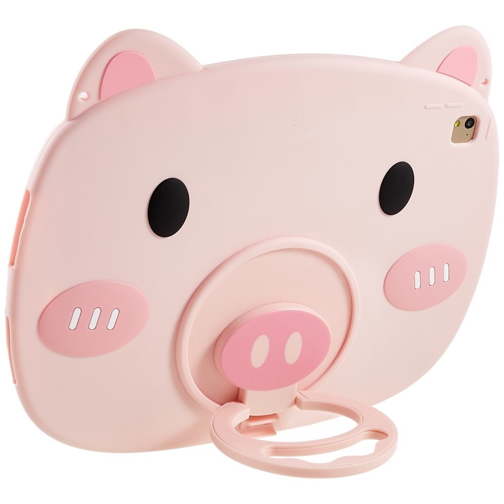 iPad 9.7 5th Gen (2017) Schweinehülle aus Silikon für Kinder rosa