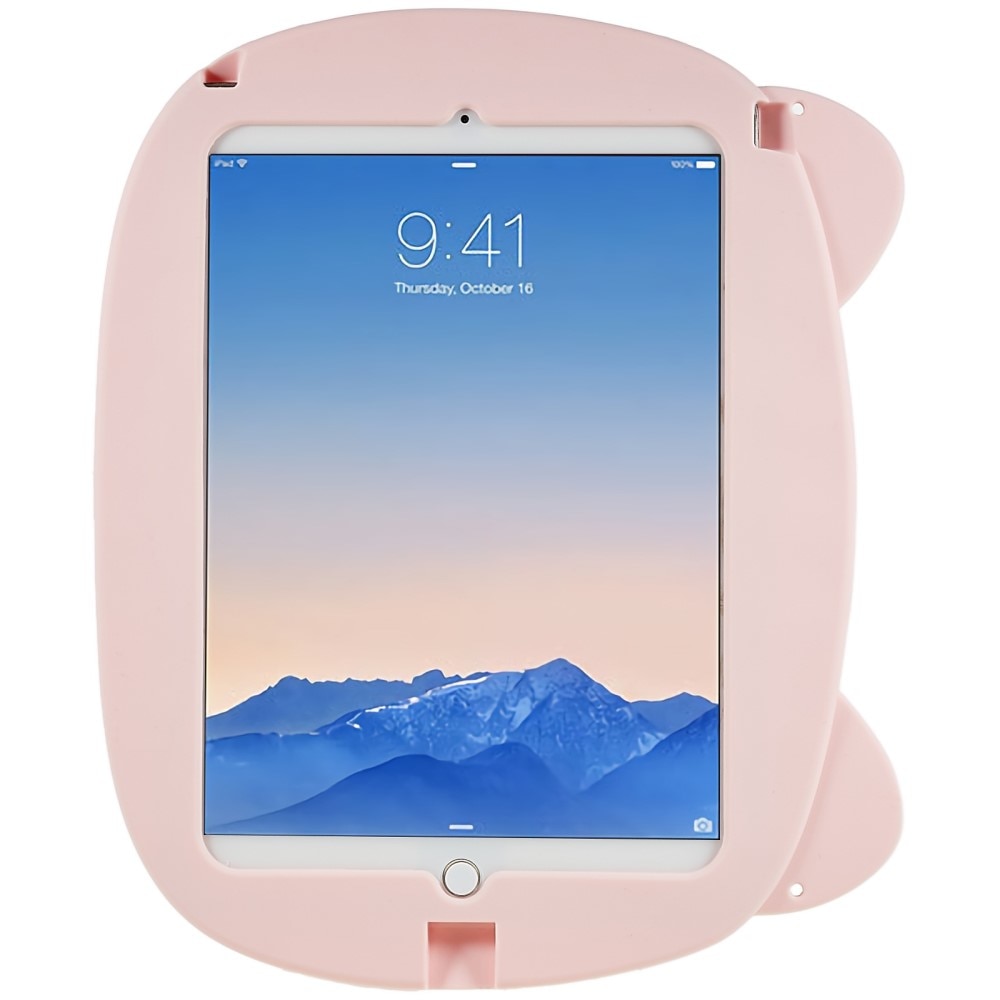 iPad 9.7 5th Gen (2017) Schweinehülle aus Silikon für Kinder rosa