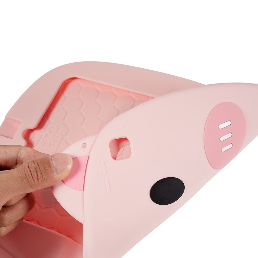 iPad 9.7 6th Gen (2018) Schweinehülle aus Silikon für Kinder rosa