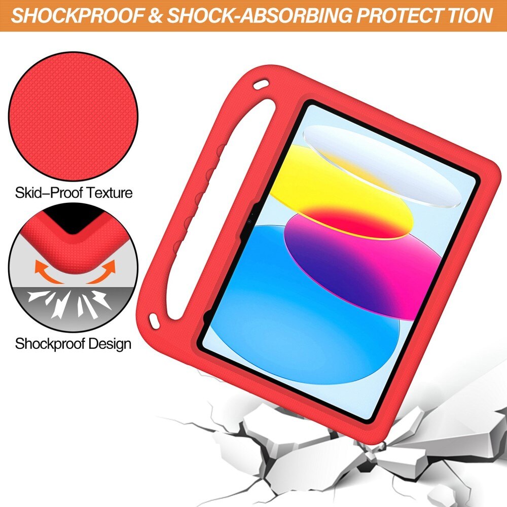 EVA-Hülle für Apple iPad 10.9 10th Gen (2022) mit Haltegriff Rot