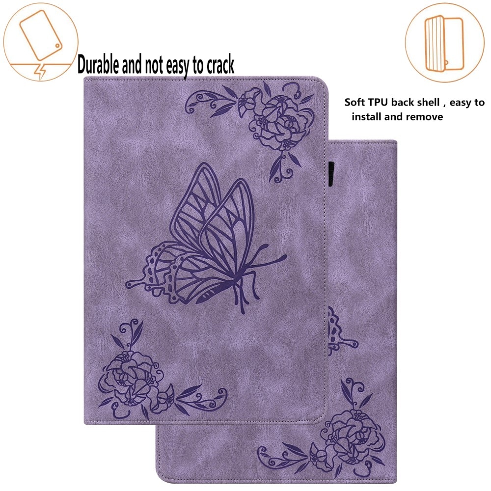 Lenovo Tab M9 Handytasche Schmetterling Lila