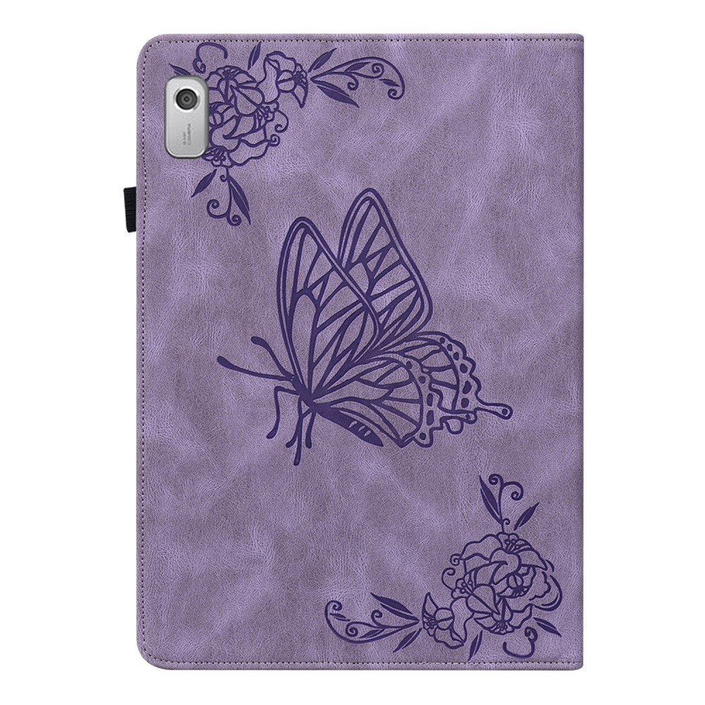 Lenovo Tab M9 Handytasche Schmetterling Lila