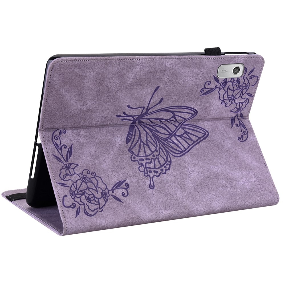 Lenovo Tab M9 Handytasche Schmetterling Lila
