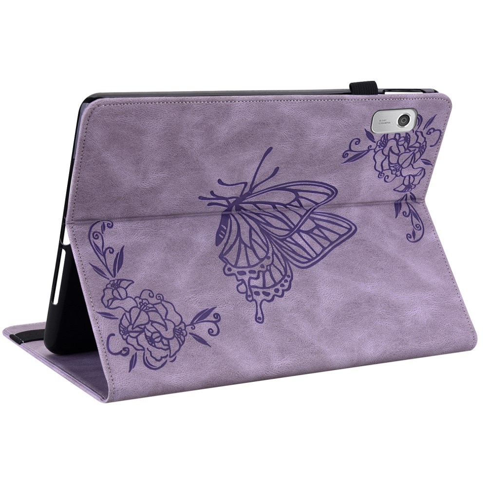 Lenovo Tab M9 Handytasche Schmetterling lila