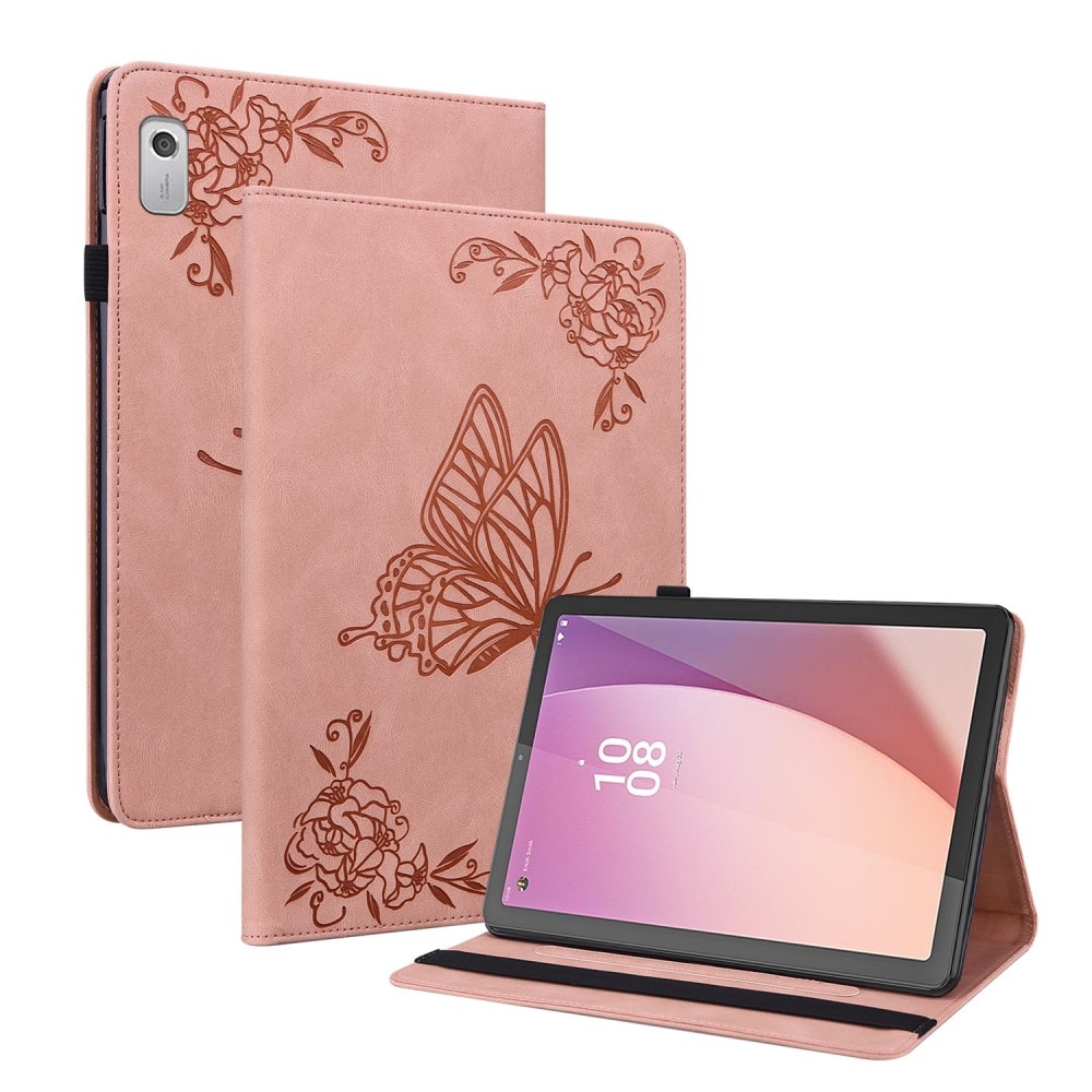 Lenovo Tab M9 Handytasche Schmetterling rosa