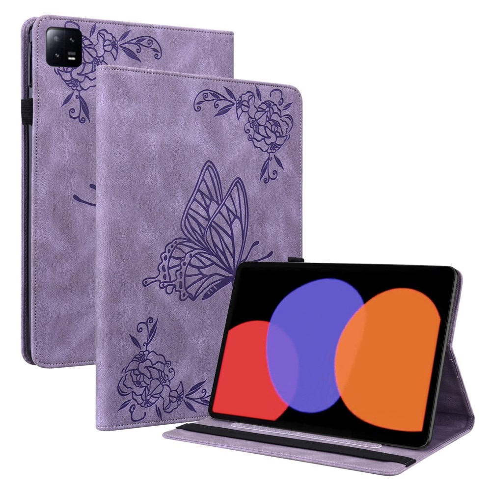 Xiaomi Pad 6 Handytasche Schmetterling lila