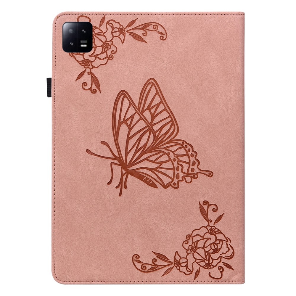 Xiaomi Pad 6 Pro Handytasche Schmetterling rosa