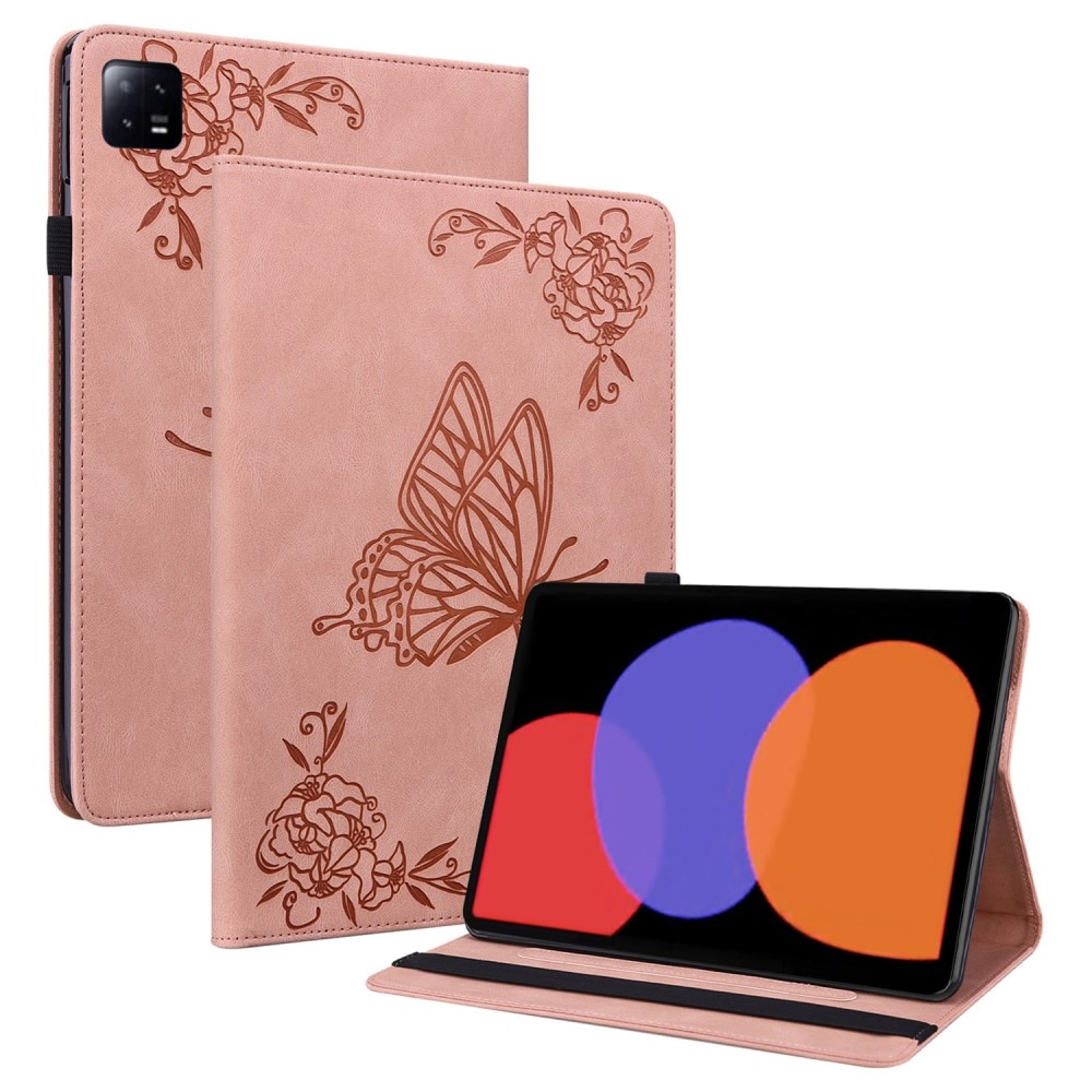 Xiaomi Pad 6 Handytasche Schmetterling rosa