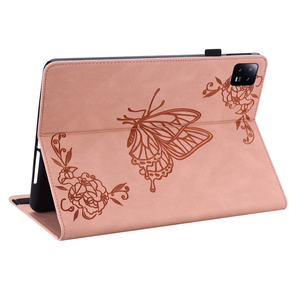 Xiaomi Pad 6 Pro Handytasche Schmetterling Rosa