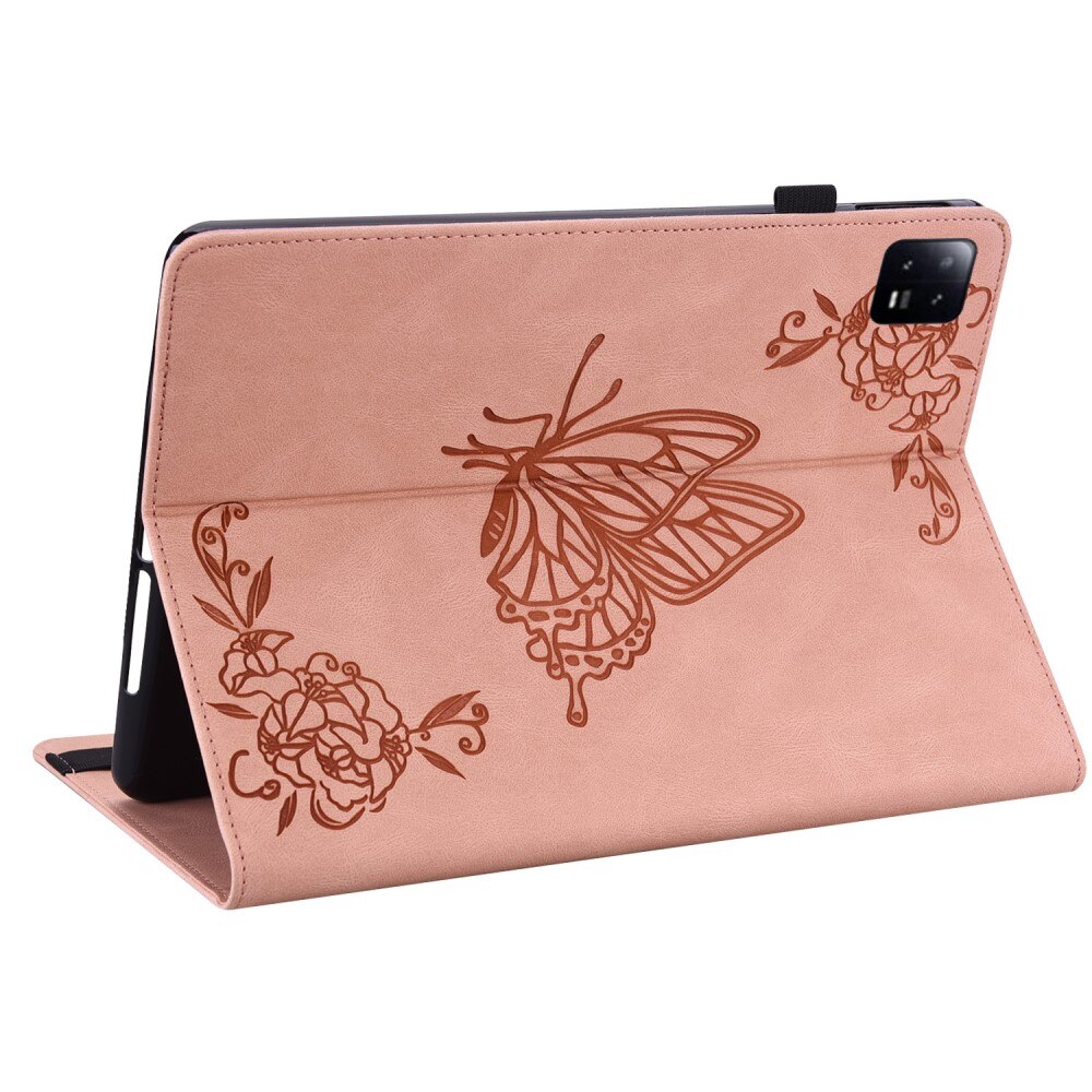 Xiaomi Pad 6 Handytasche Schmetterling rosa