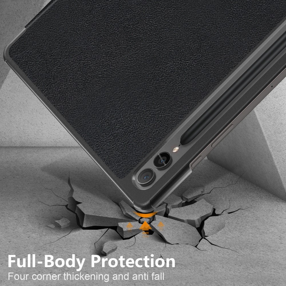 Samsung Galaxy Tab S9 Plus Schutzhülle Tri-Fold Case schwarz