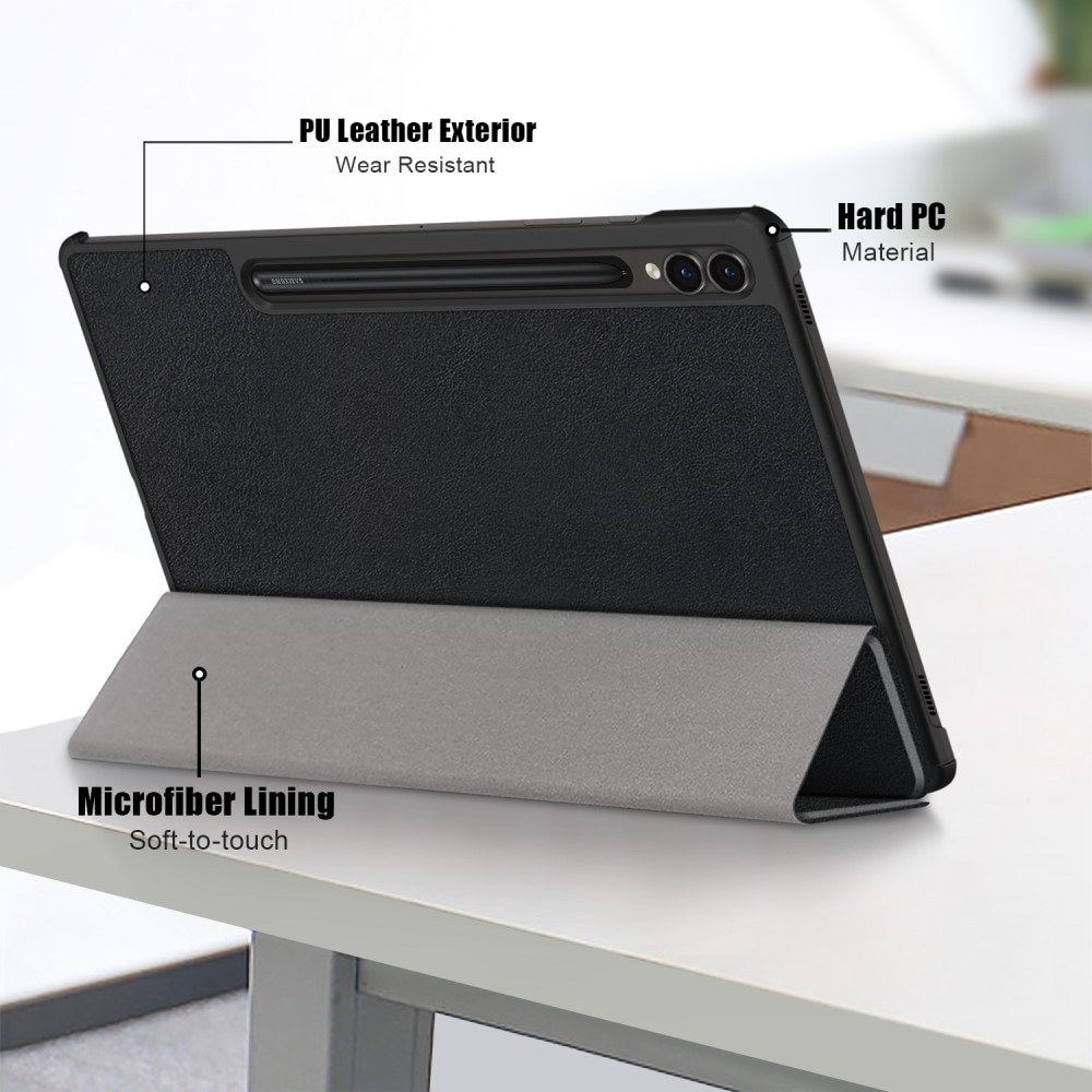 Samsung Galaxy Tab S9 Plus Schutzhülle Tri-Fold Case schwarz