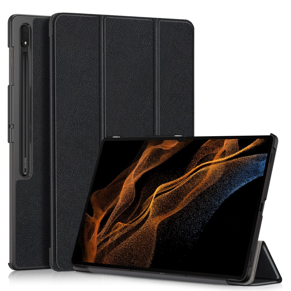 Samsung Galaxy Tab S9 Ultra Schutzhülle Tri-Fold Case schwarz