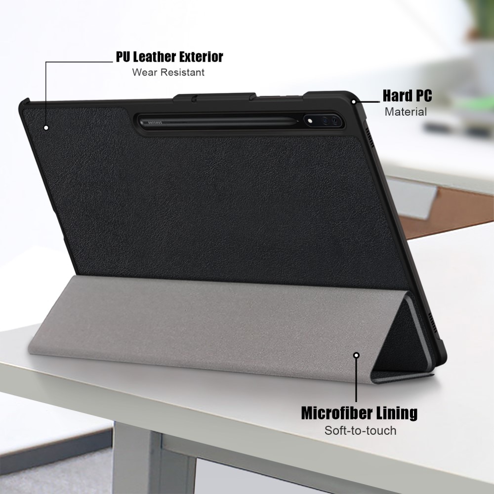 Samsung Galaxy Tab S9 Ultra Schutzhülle Tri-Fold Case schwarz