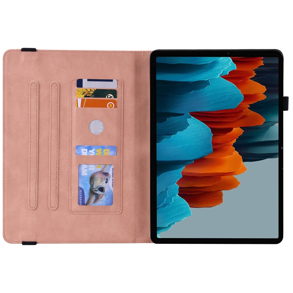 Samsung Galaxy Tab S7 FE Handytasche Schmetterling rosa