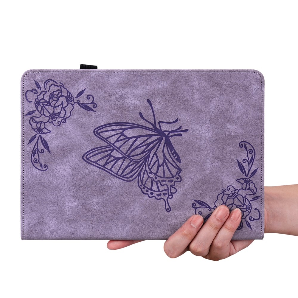 Samsung Galaxy Tab S9 FE Handytasche Schmetterling lila