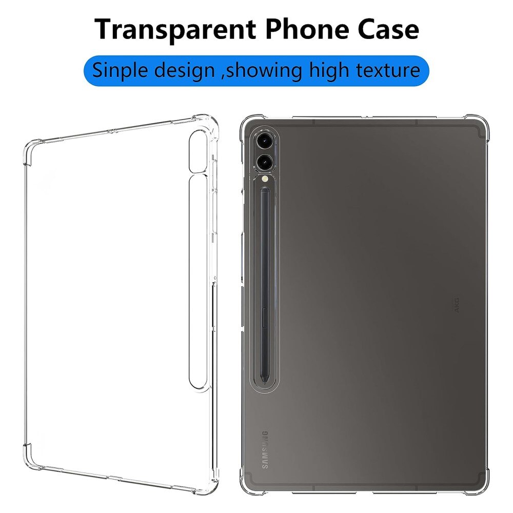 Samsung Galaxy Tab S9 Plus Stoßfeste TPU-hülle transparent