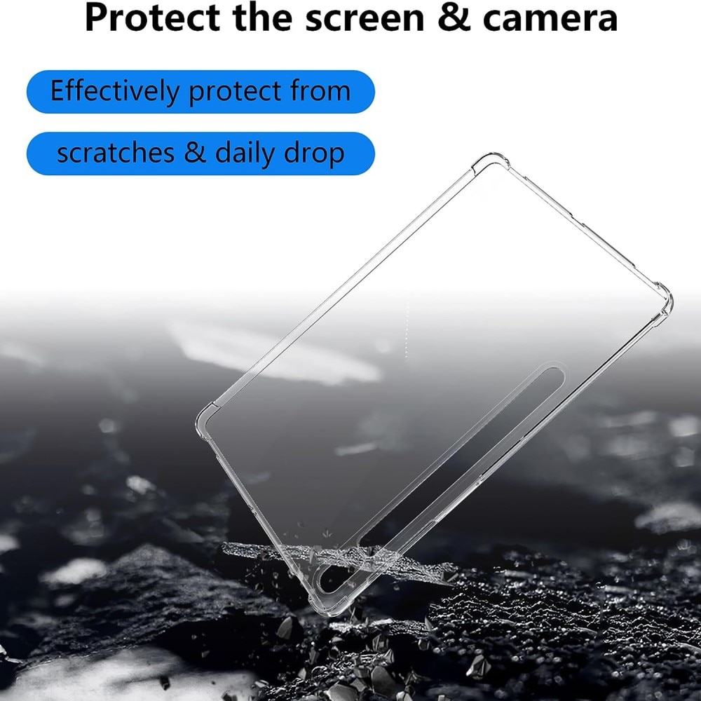 Samsung Galaxy Tab S9 Plus Stoßfeste TPU-hülle transparent