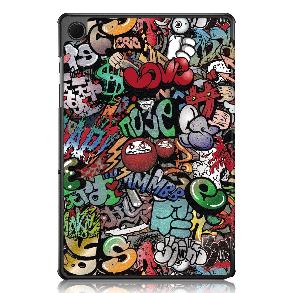 Samsung Galaxy Tab A9 Plus Schutzhülle Tri-Fold Case Graffiti