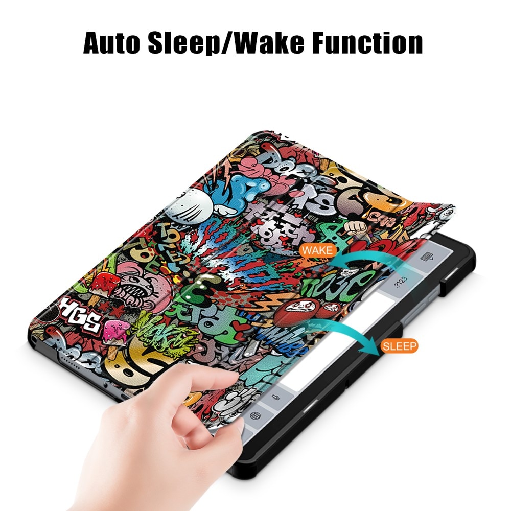 Samsung Galaxy Tab A9 Plus Schutzhülle Tri-Fold Case Graffiti