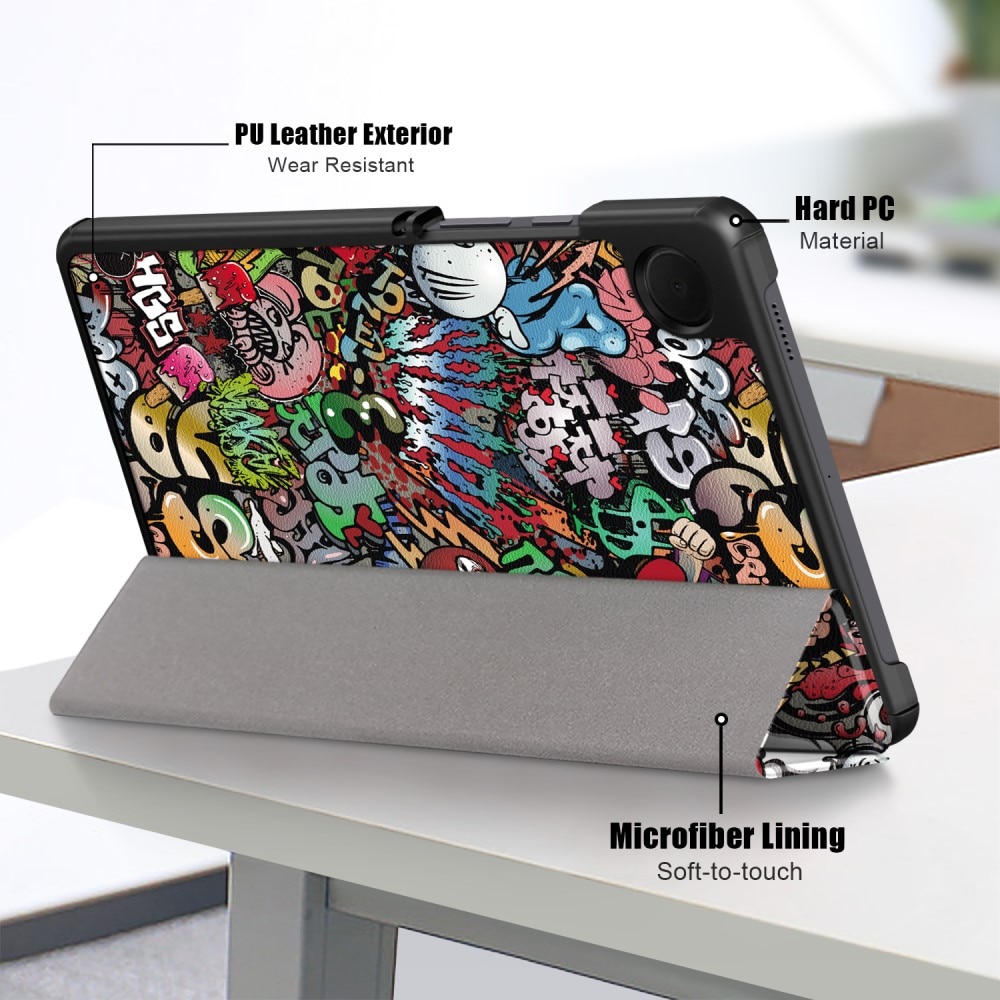 Samsung Galaxy Tab A9 Schutzhülle Tri-Fold Case Graffiti