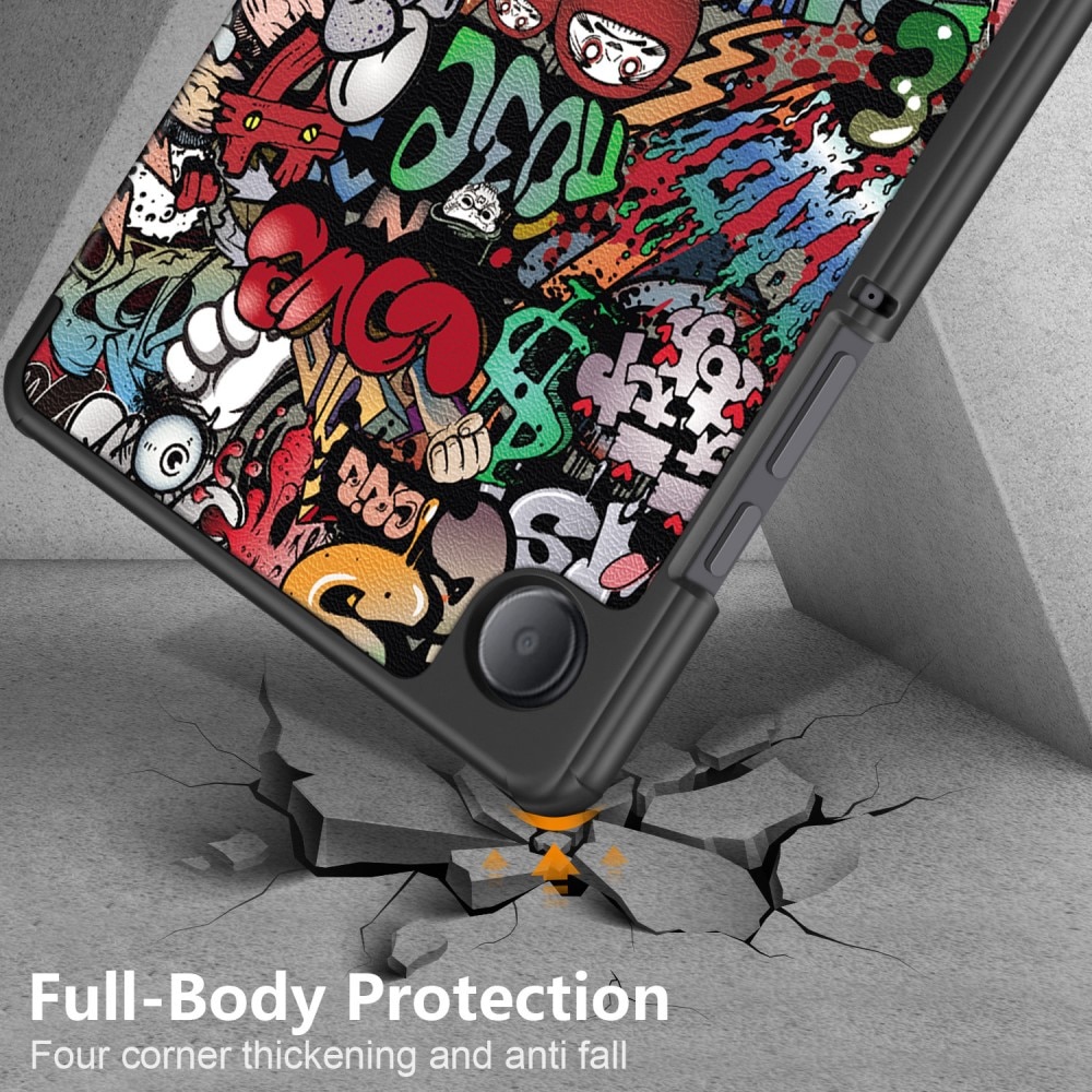 Samsung Galaxy Tab A9 Schutzhülle Tri-Fold Case Graffiti