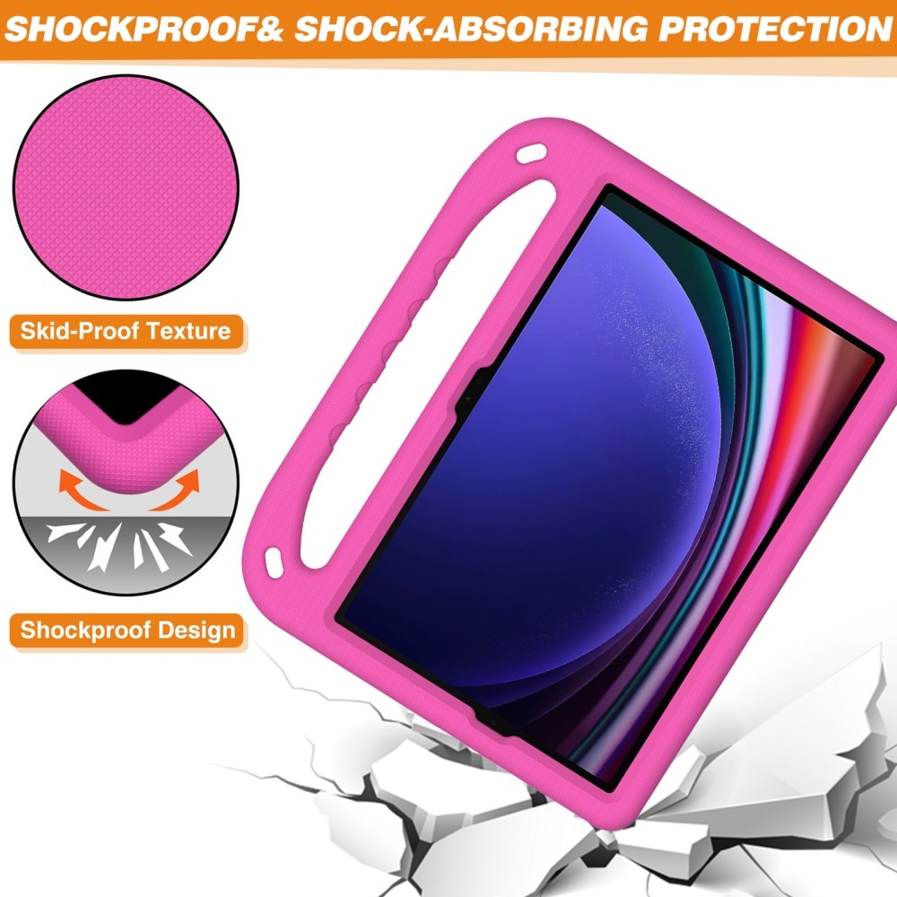 EVA-Hülle für Samsung Galaxy Tab S9 mit Haltegriff rosa