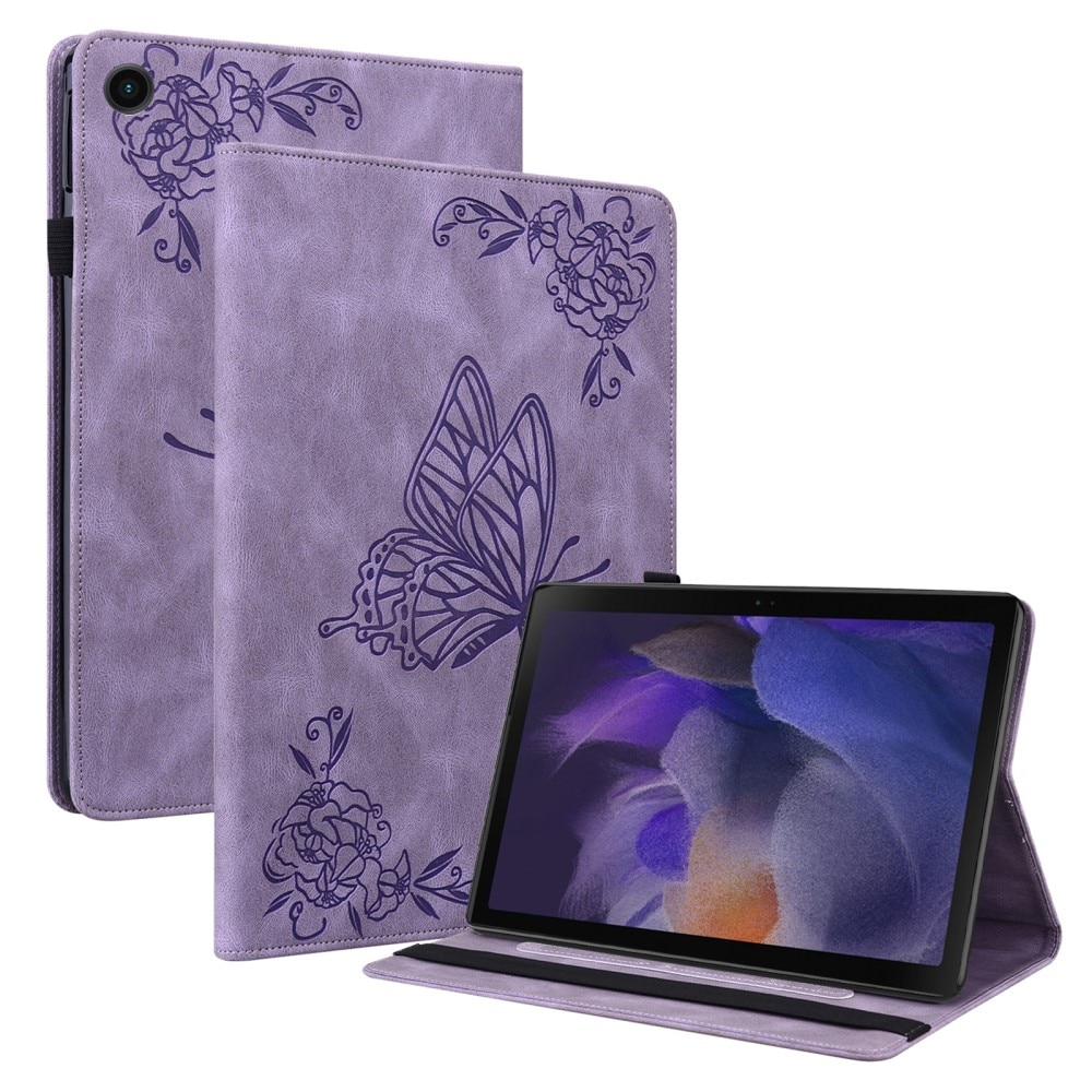 Samsung Galaxy Tab A9 Handytasche Schmetterling lila