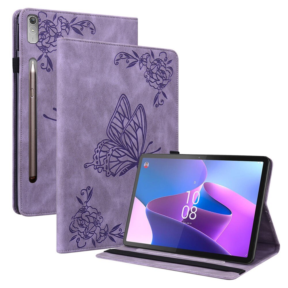 Lenovo Tab P12 Handytasche Schmetterling lila