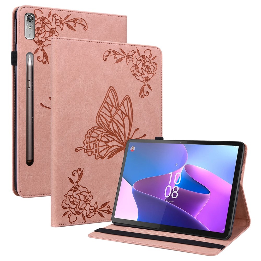 Lenovo Tab P12 Handytasche Schmetterling rosa