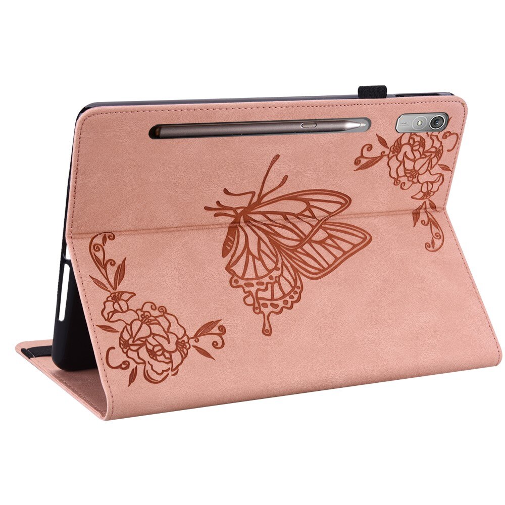 Lenovo Tab P12 Handytasche Schmetterling rosa