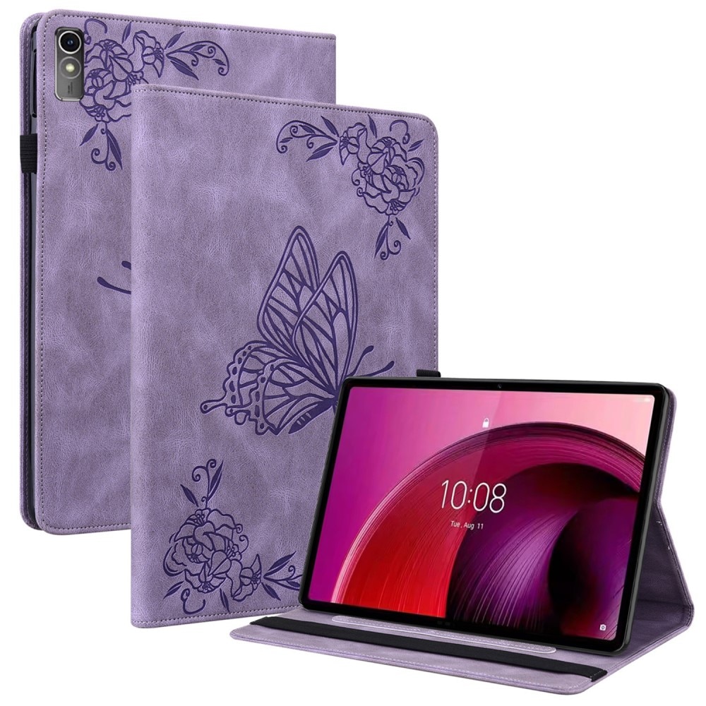 Lenovo Tab M10 5G Handytasche Schmetterling lila