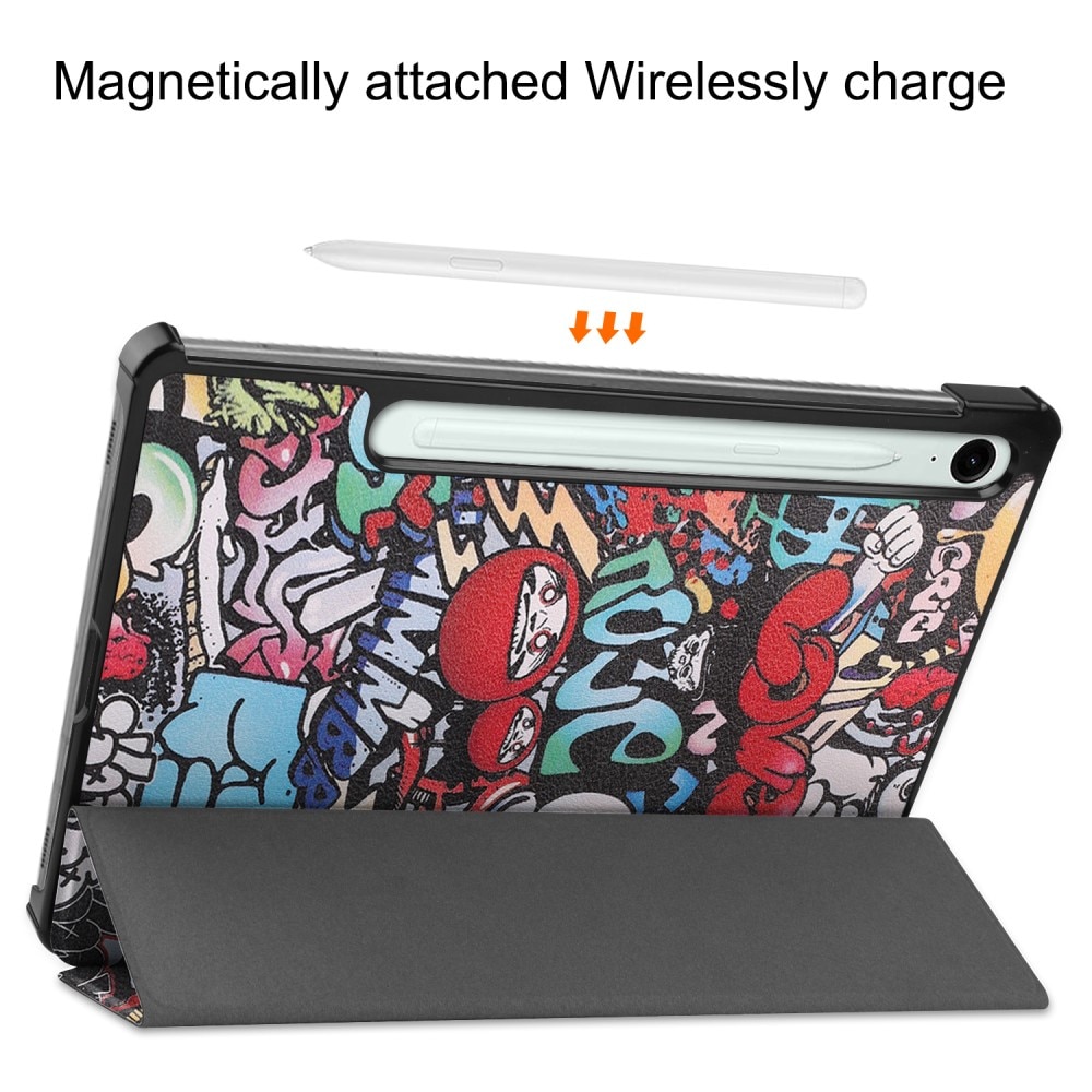 Samsung Galaxy Tab S9 FE Tri-Fold Case Schutzhülle Graffiti