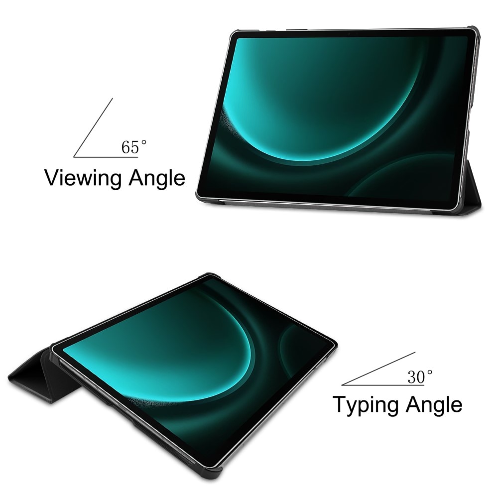 Samsung Galaxy Tab S9 FE Plus Schutzhülle Tri-Fold Case schwarz