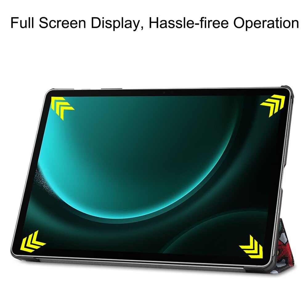 Samsung Galaxy Tab S9 FE Plus Tri-Fold Case Schutzhülle Mehrfarbig/muster