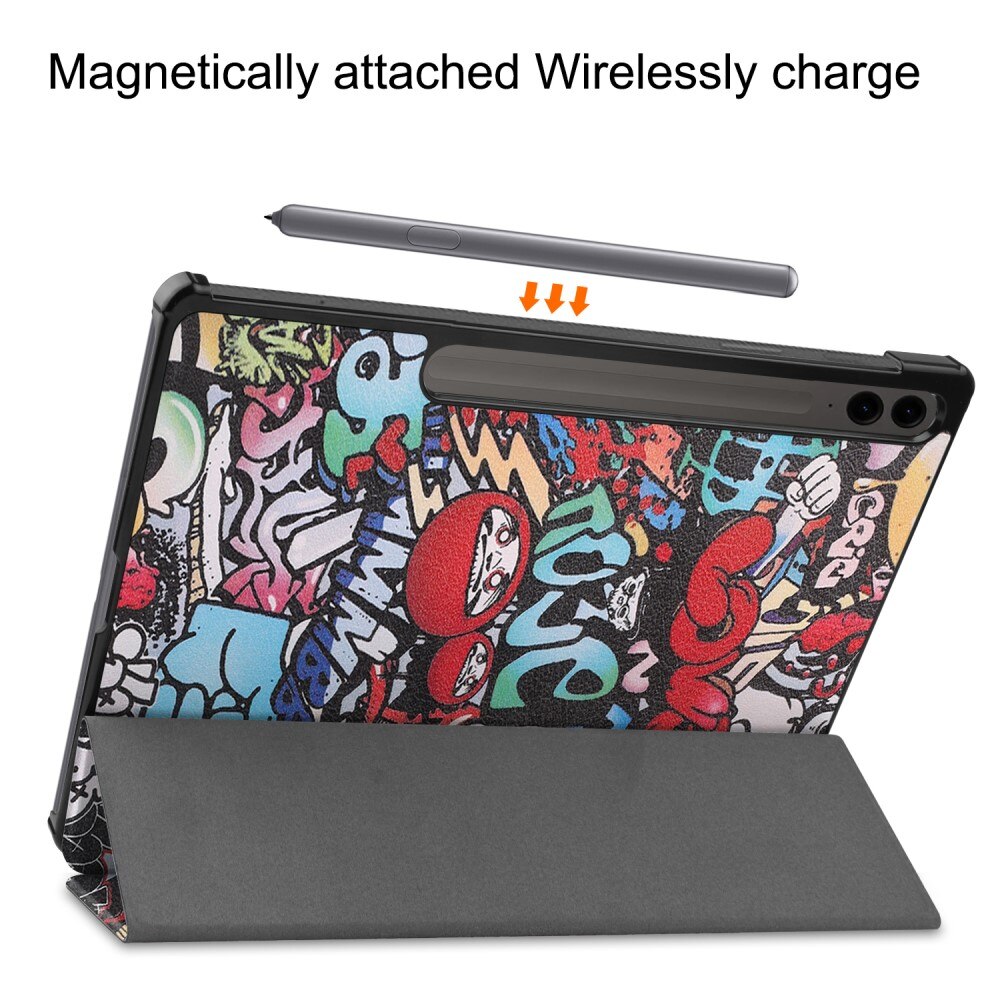 Samsung Galaxy Tab S9 FE Plus Tri-Fold Case Schutzhülle Graffiti