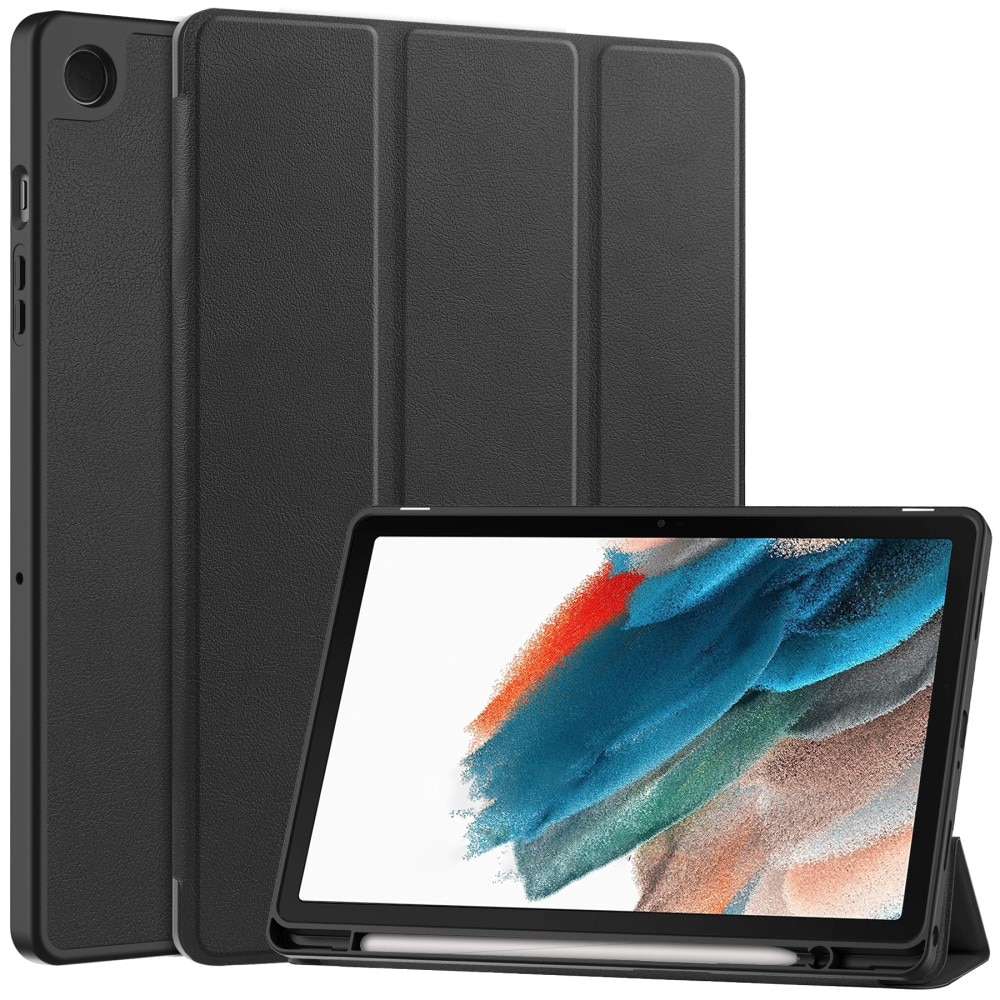 Samsung Galaxy Tab A9 Plus Tri-Fold Case Schutzhülle mit Touchpen-Halter Schwarz