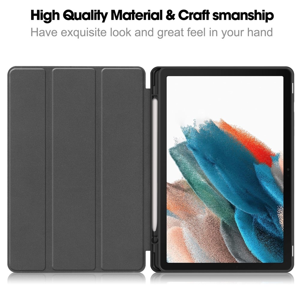 Samsung Galaxy Tab A9 Plus Tri-Fold Case Schutzhülle mit Touchpen-Halter Schwarz