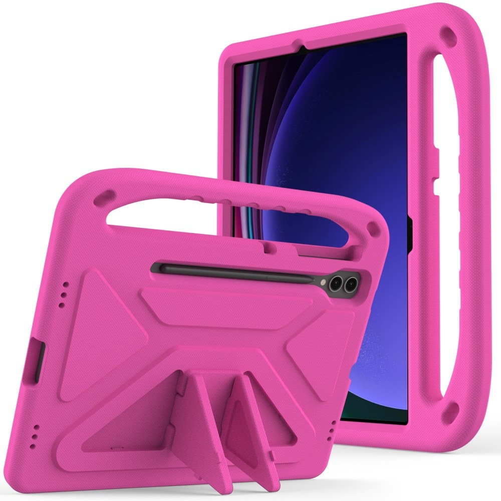 EVA-Hülle für Samsung Galaxy Tab S9 FE Plus mit Haltegriff rosa