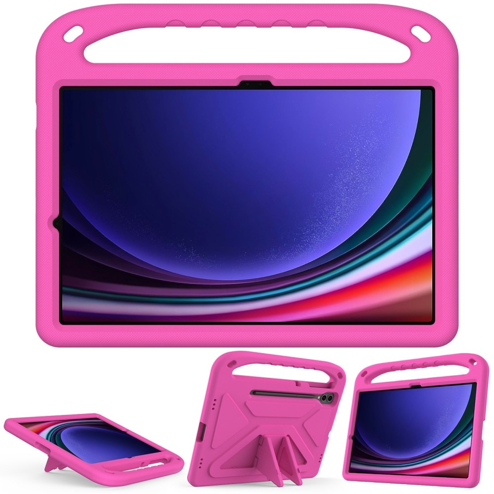 EVA-Hülle für Samsung Galaxy Tab S9 FE Plus mit Haltegriff rosa