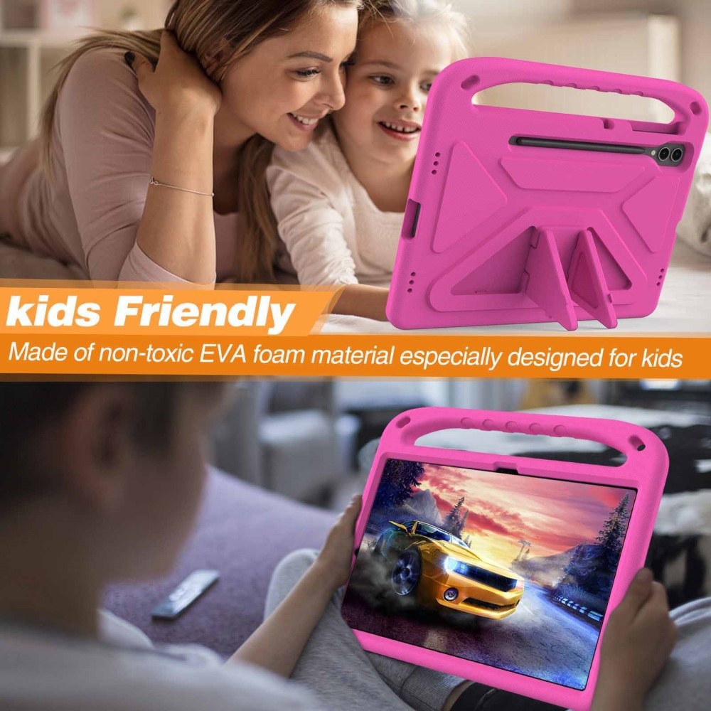 EVA-Hülle für Samsung Galaxy Tab S9 FE Plus mit Haltegriff Rosa