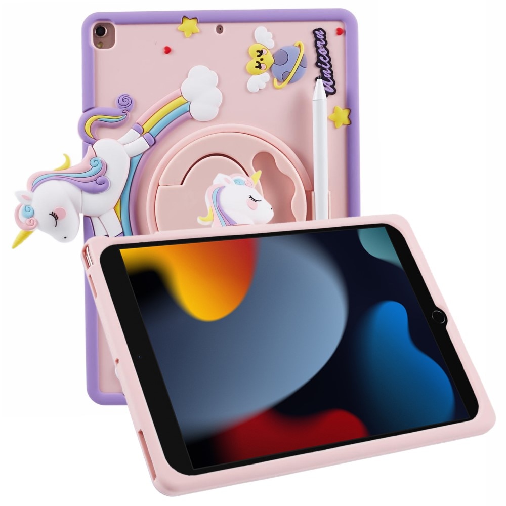 iPad 10.2 8th Gen (2020) Hülle Einhorn mit Ständer rosa