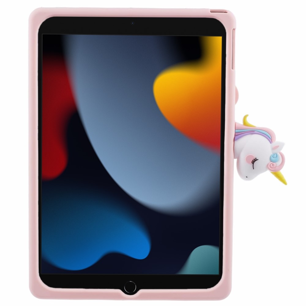 iPad 10.2 9th Gen (2021) Hülle Einhorn mit Ständer rosa